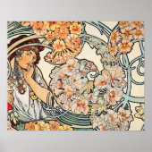 Poster Poster/Impression : Mucha - Langue des Fleurs II (Devant)