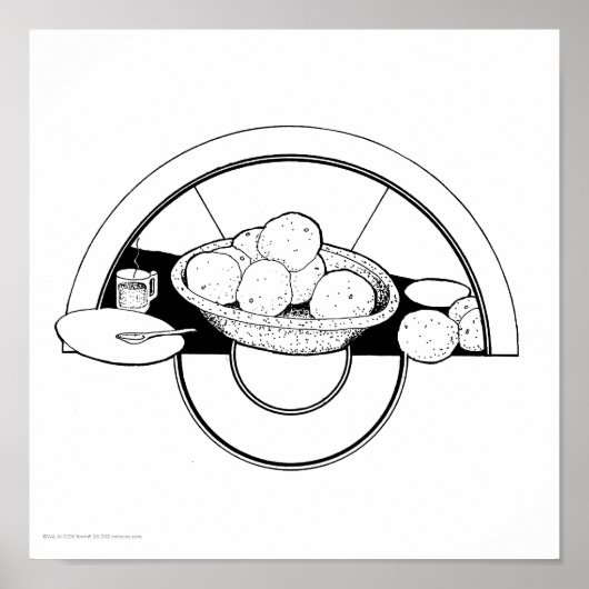 Poster Poster/Impression : "Plats/Pamplemousse" (Devant)