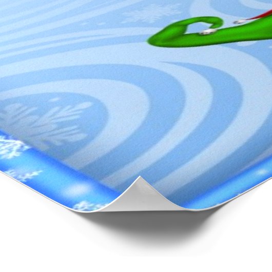 Poster Poster/Imprimer Bonnes Fêtes Elf (Coin)