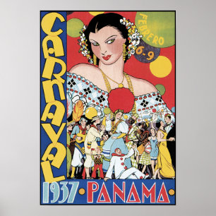 Poster Poster/Imprimer : Carnaval 1937 Panama