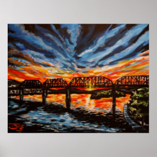 Poster Poster/Imprimer "Chattanooga Sunrise"