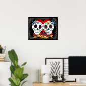 Poster Poster/Imprimer des crânes d'amour (Bureau à domicile)