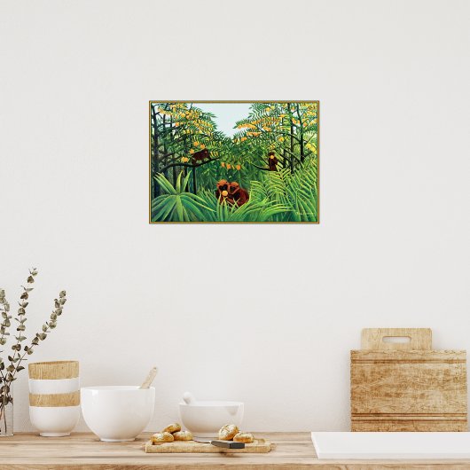 Poster Poster/Imprimer : Les singes dans la Grove Orange  (Cuisine)