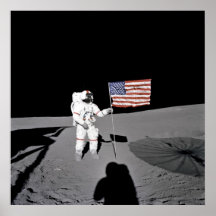Poster/Imprimer : Moonwalk & American Flag