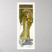 Poster Poster/Imprimer : Mucha - Sarah Bernhardt - Gismon (Devant)