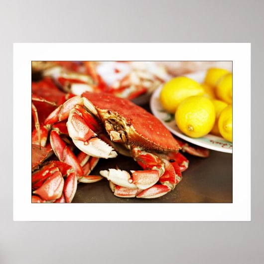 Poster Poster/imprimer photo de crabe de fruits de mer 24 (Devant)
