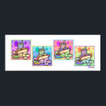 Poster Poster, Imprimer - Pop Art Hot Dog avec des chips<br><div class="desc">Il n'y a rien de plus Americana qu'un Hot Dog et ce POP ART HOT DOG avec chips de pommes de terre, tranches de cornichon et soda froide est mon hommage à une pop culture classique restauration rapide. C'est une illustration cool pour un hot dog ! Amusez-vous et PERSONNALISEZ vos...</div>