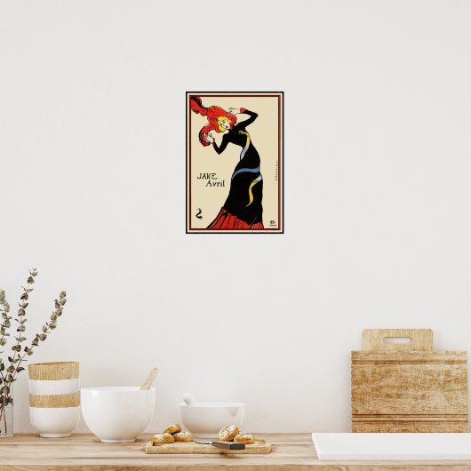 Poster Poster/Imprimer : Toulouse Lautrec - Jane Avril (Cuisine)