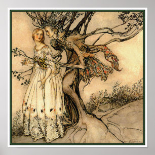Poster Poster/Imprimer : Vieille Femme dans le bois par R