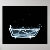 Poster Poster/Imprimer X-Ray Skeleton Bain noir bleu (Devant)