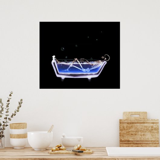 Poster Poster/Imprimer X-Ray Skeleton Bath Original (Cuisine)