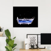 Poster Poster/Imprimer X-Ray Skeleton Bath Original (Bureau à domicile)