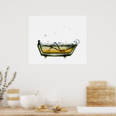 Poster Poster/Imprimer X-Ray Skeleton Bath Original Négat (Cuisine)