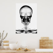 POSTER POSTER/IMPRIMER X RAY VISION SKELETON SKULL - B&W (Cuisine)