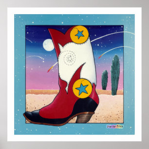 Poster Poster, Imprimés - Boot Cowboy, Tous Habillés