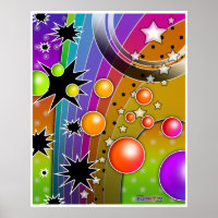 Poster, Imprimés - GRAND BANG NOIR TROUS POP ART