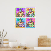 Poster Poster, Imprimés - Pop Art Hot Dog avec Chips & un (Cuisine)