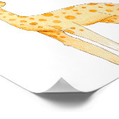 Poster Póster INFANTIL JIRAFA acuarela para cuarto niños (Coin)