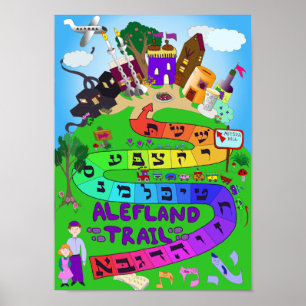Poster Poster/jeu de la piste d'Alef Land