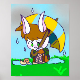 Poster poster, joli personnage original lapin