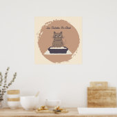 Poster Poster, Les Toilettes Du Conversation Chat Brown (Cuisine)