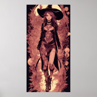 Póster Lienzo Art vintage numérique magie noire