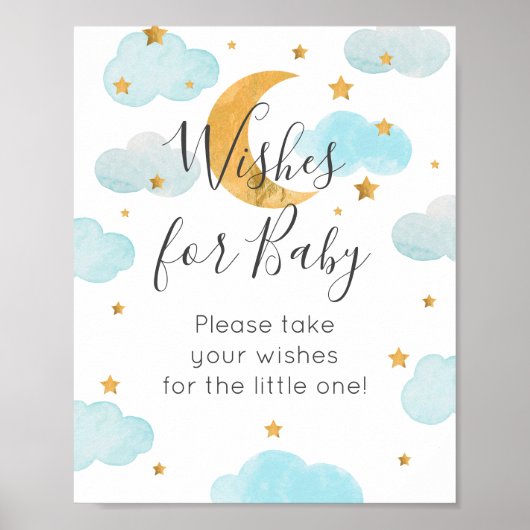 Poster Póster Moon & Stars Wives for Baby sign (Devant)