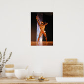 Poster Poster, Morris Mendez, Bodybuilder avec un rose (Cuisine)