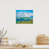Poster Poster-Mountains & Elk (Cuisine)