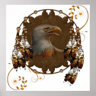 Poster Poster Native American Eagle Design Poster
