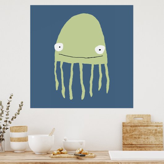 Poster Poster- Navy Jellyfish ! (Cuisine)