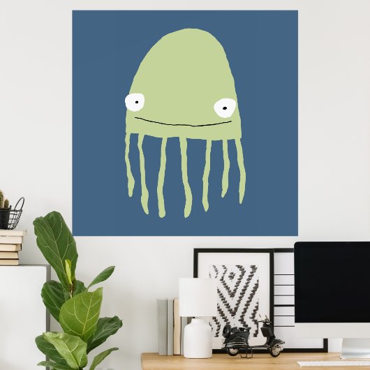 Poster Poster- Navy Jellyfish ! (Bureau à domicile)