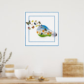Poster Poster-Papillons 24" x 24" (Cuisine)