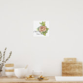 Poster Poster-Personnaliser Rose anglais (Cuisine)