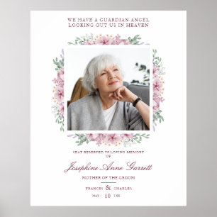 Poster Póster Photo Souvenir Mariage Chers Pink Sh