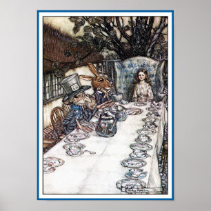 Poster Poster/Print:  Mad Hatter's Tea Party - Rackham