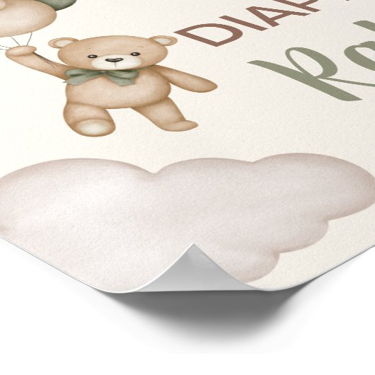 Poster Póster Rótulo Teddy Bear Diaper Raffin (Coin)