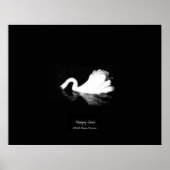 Poster Poster, Swan affamé, Noir & Blanc, Photographie (Devant)