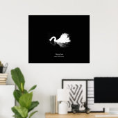 Poster Poster, Swan affamé, Noir & Blanc, Photographie (Bureau à domicile)