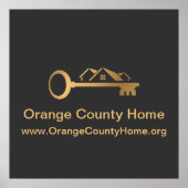 Poster Póster Tarjeta de visita Inmobiliaria Agregar prof (Devant)