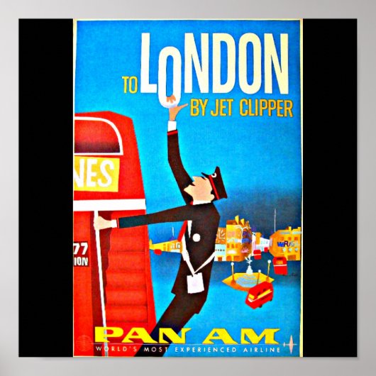 Poster Poster-Vintage voyage Art-Londres (Devant)