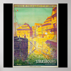 Poster Poster-Vintage voyage-Strasbourg