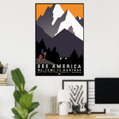 Poster "Poster Vintage WPA Montana" (Bureau à domicile)