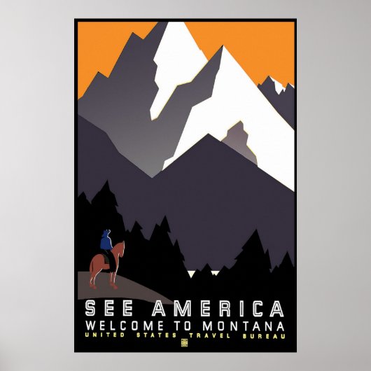 Poster "Poster Vintage WPA Montana" (Devant)