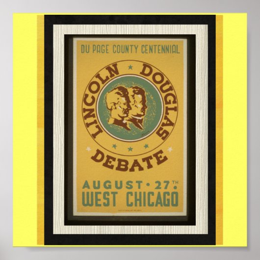 Poster Poster-WPA Chicago-Lincoln Douglas Débat (Devant)