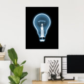 Poster Poster- X RAY LIGHT BULB BLACK BLEU (Bureau à domicile)