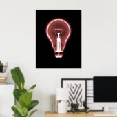 Poster Poster- X RAY LIGHT BULB NOIR ROUGE (Bureau à domicile)