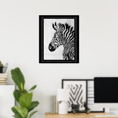 Poster Poster-Zebra 20" x 24" (Bureau à domicile)