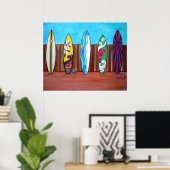 POSTER POSTÈRES DE SURF DE PLAGE (Bureau à domicile)