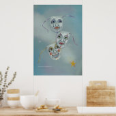 Poster Posters, Beaux-Arts - Happy Tears Masques (Cuisine)